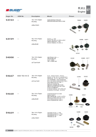 Spare parts OEM cross-references