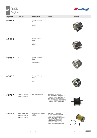 Spare parts OEM cross-references