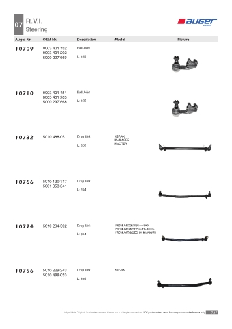 Spare parts OEM cross-references