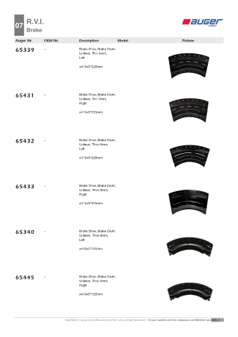 Spare parts OEM cross-references