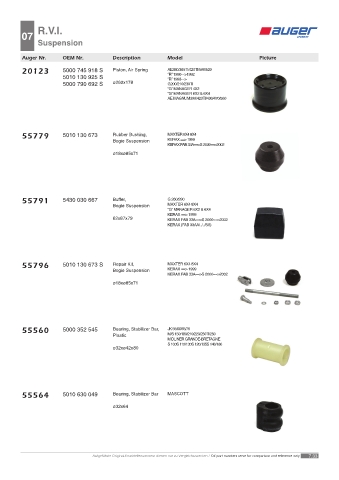 Spare parts OEM cross-references