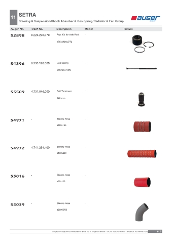 Spare parts OEM cross-references