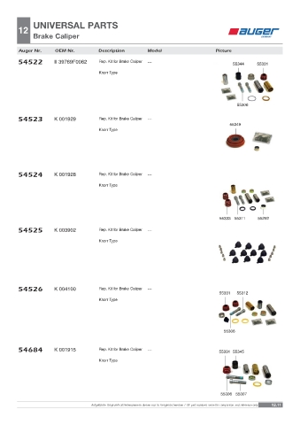 Spare parts OEM cross-references