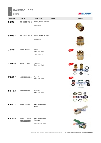 Spare parts cross-references for trucks and trailers