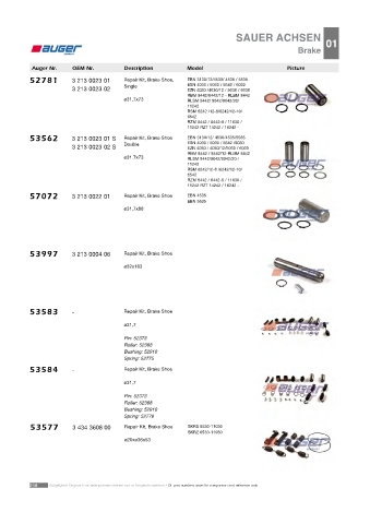 Spare parts cross-references for trucks and trailers