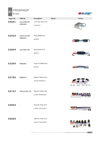 Spare parts cross-references for trucks and trailers