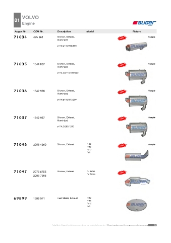 AUGER for trucks VOLVO