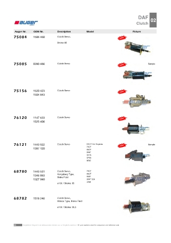 AUGER for trucks DAF