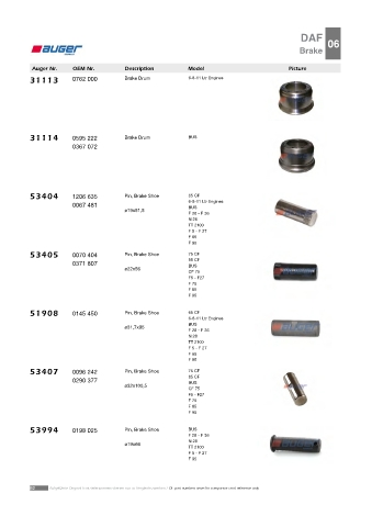 AUGER for trucks DAF