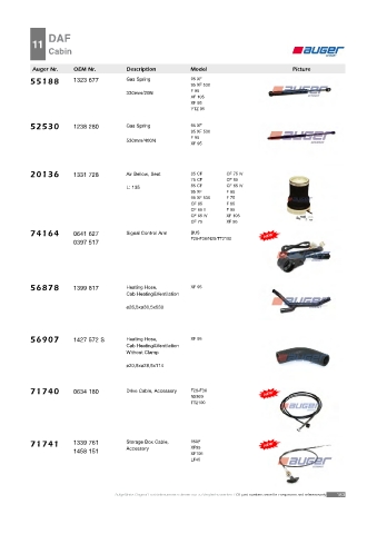 AUGER for trucks DAF