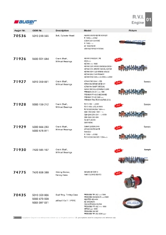 AUGER for trucks RENAULT