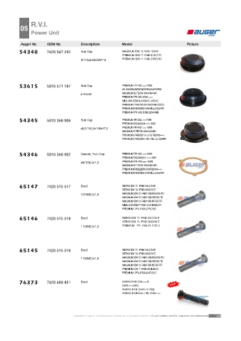 AUGER for trucks RENAULT