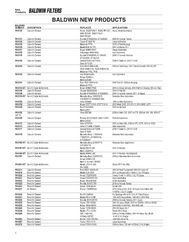 Baldwinfilters cross-references for trucks and buses