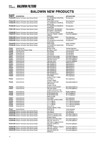 Baldwinfilters cross-references for cars