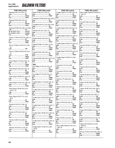 Baldwinfilters cross-references for cars