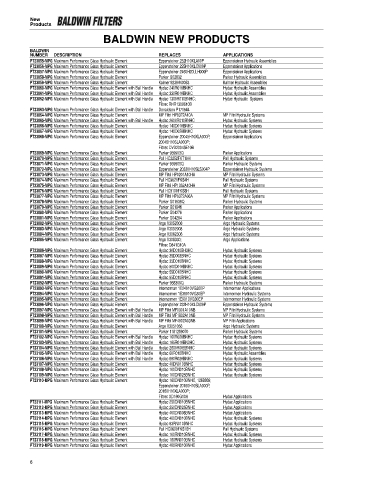 Baldwinfilters cross-references for cars