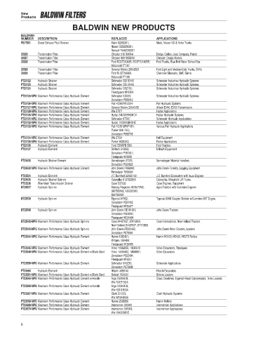 Baldwinfilters cross-references for technics