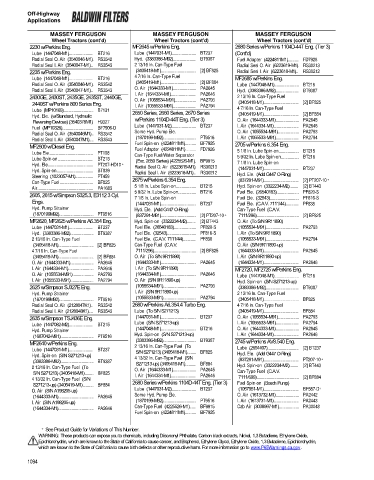 Baldwinfilters cross-references for technics