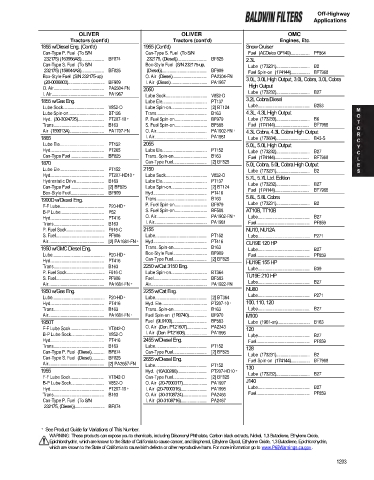 Baldwinfilters cross-references for technics