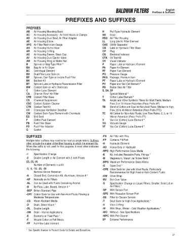 Baldwinfilters cross-references for technics