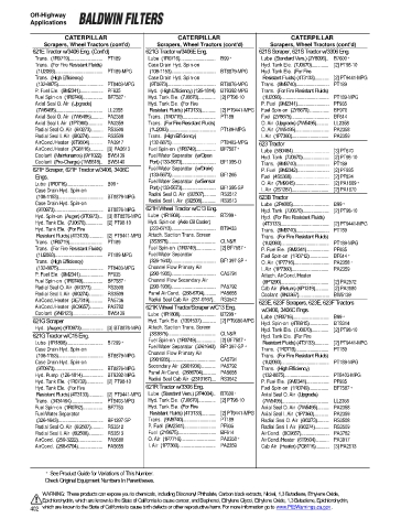 Baldwinfilters cross-references for technics