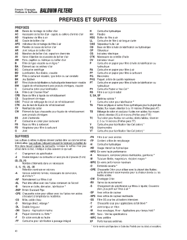 Baldwinfilters cross-references for technics