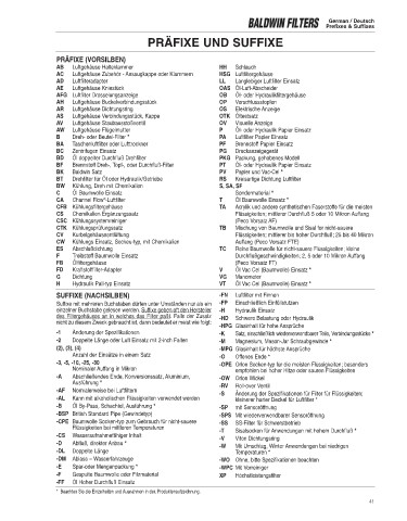 Baldwinfilters cross-references for technics