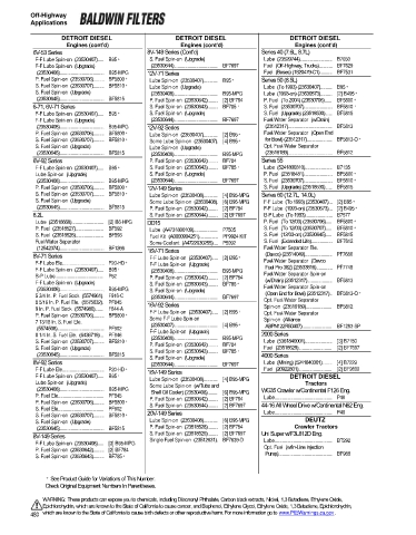 Baldwinfilters cross-references for technics