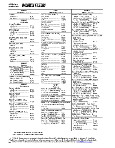 Baldwinfilters cross-references for technics