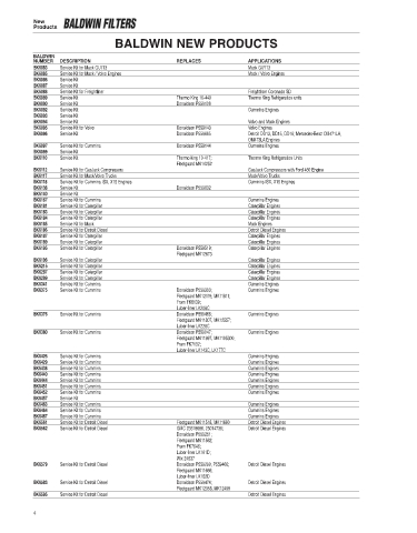 Baldwinfilters cross-references for technics