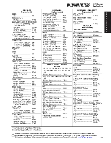 Baldwinfilters cross-references for technics