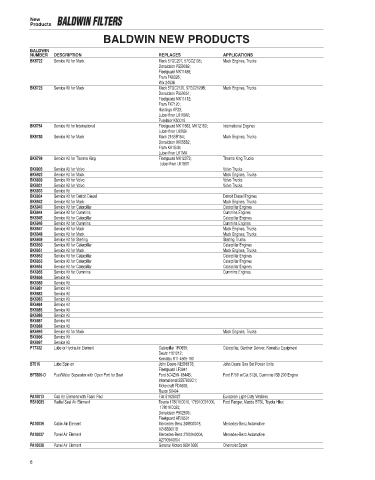 Baldwinfilters cross-references for technics