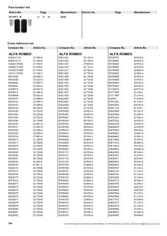 Catalogs auto parts for car and truck