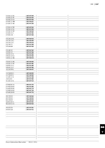 Spare parts cross-references