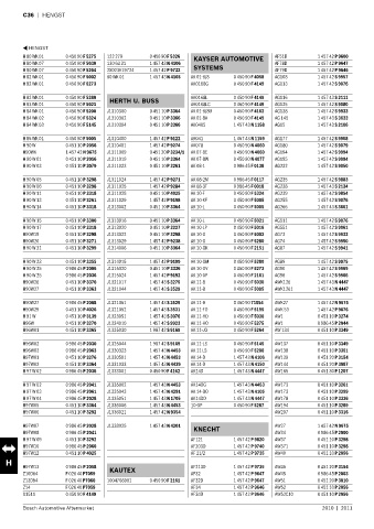 Spare parts cross-references