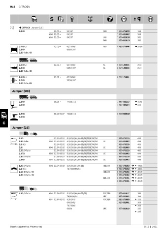 Spare parts cross-references