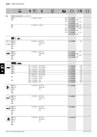 Spare parts cross-references