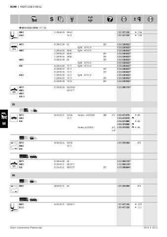 Spare parts cross-references