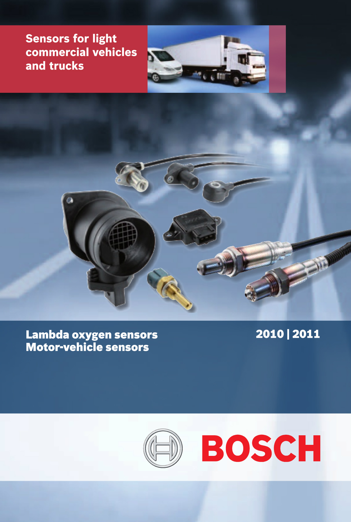 Catalog spare parts lambda oxygen sensors BOSCH for cars and trucks