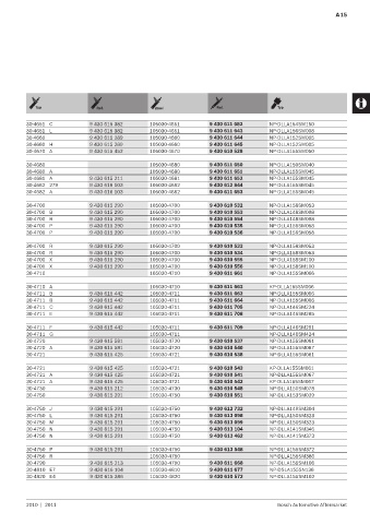 Spare parts cross-references