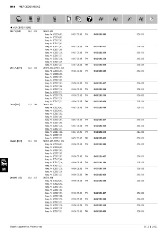 Spare parts cross-references