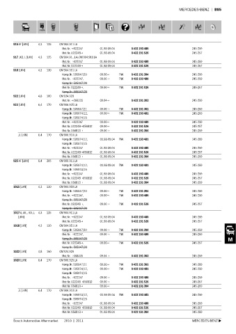 Spare parts cross-references