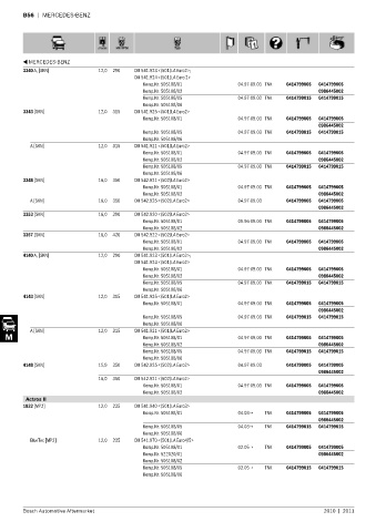 Spare parts cross-references