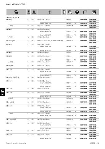 Spare parts cross-references