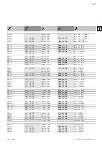 Spare parts cross-references