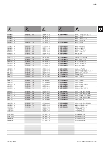 Spare parts cross-references