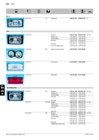 Spare parts cross-references