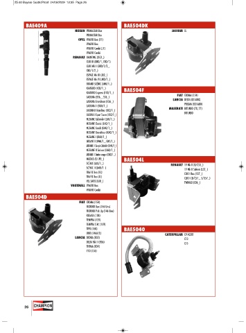 Catalogs auto parts for car and truck