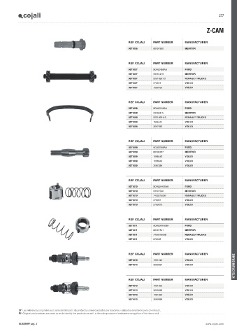 Catalogs auto parts for car and truck