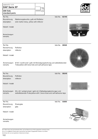 Spare parts FEBI for trucks DAF XF